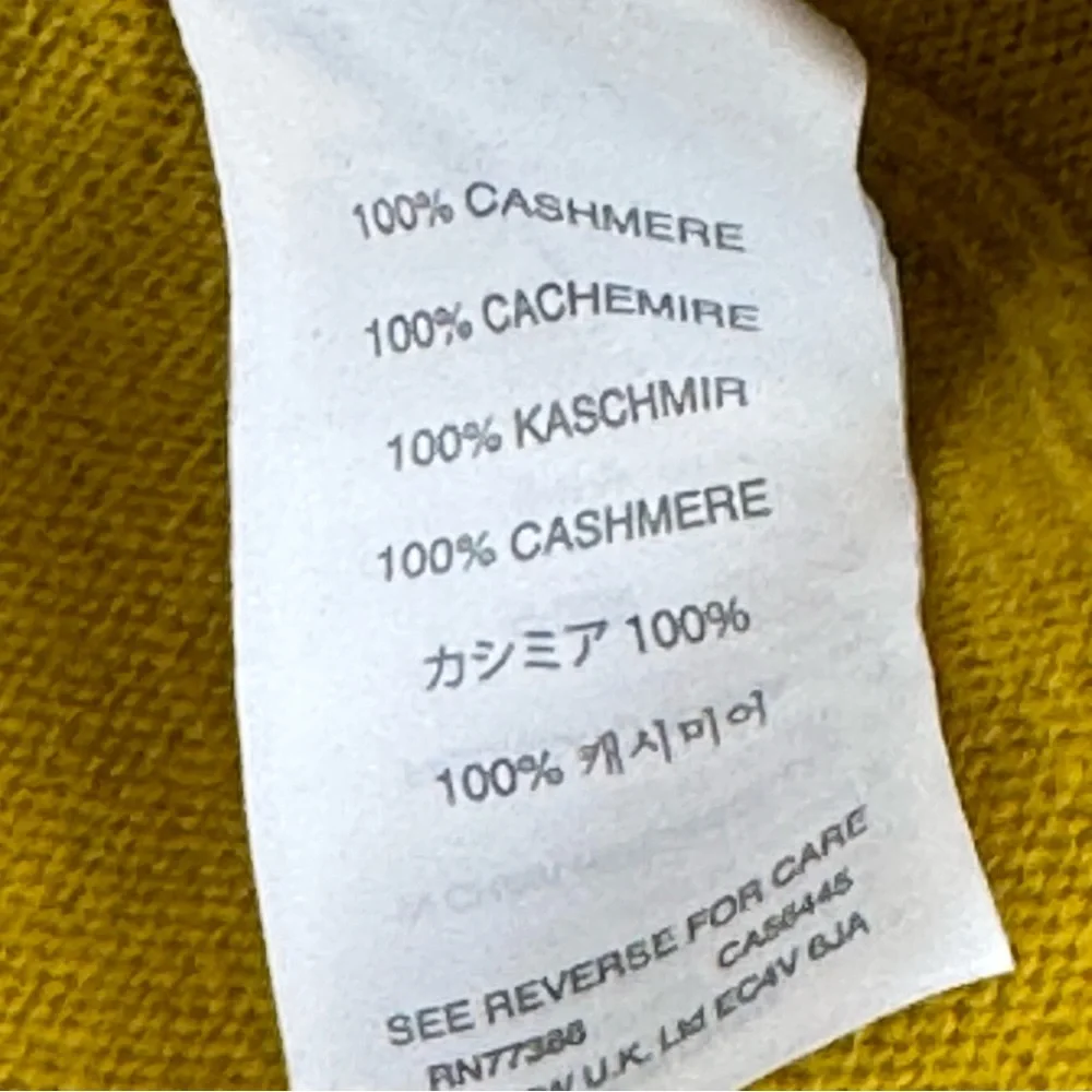 J.Crew Collection Italian Cashmere Sweater Mustard Yellow Women’s‎ XXS